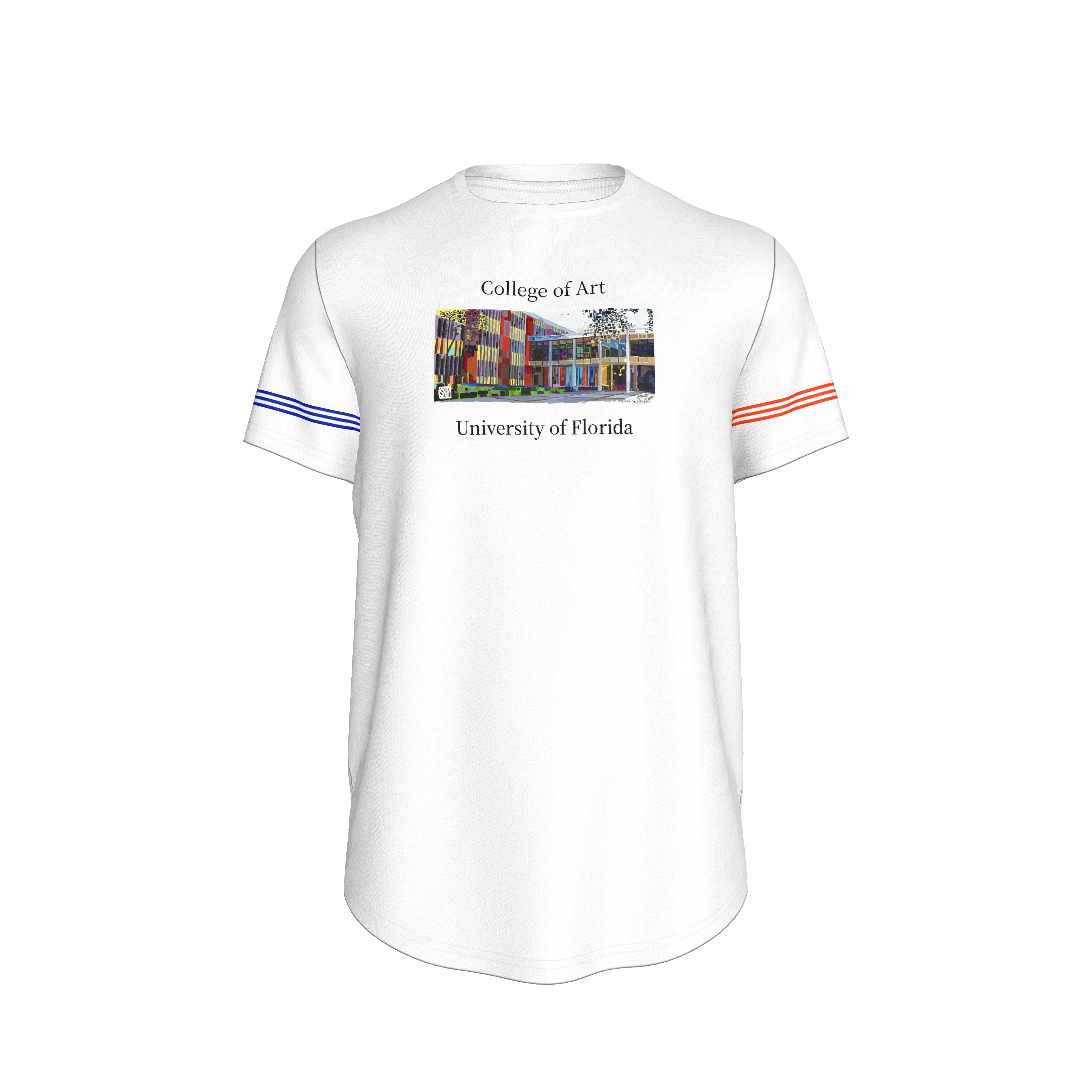 UF College of the Arts Premium Fitted T-Shirt – Limited Edition Shoosty Fine Art Series - Wearable Fine Art by Shoosty