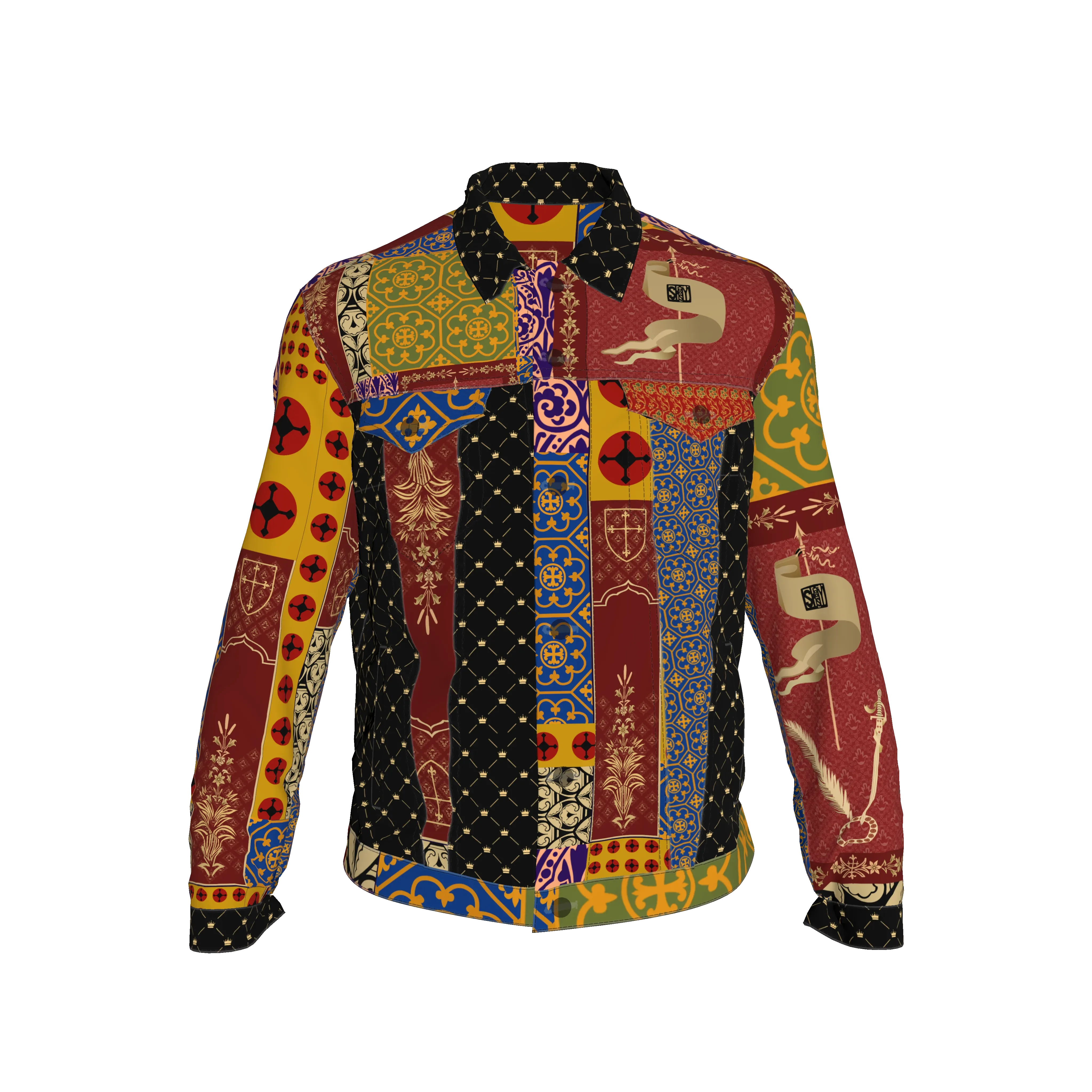 Joan of Arc Exclusive Denim Jacket - Wearable Fine Art by Shoosty