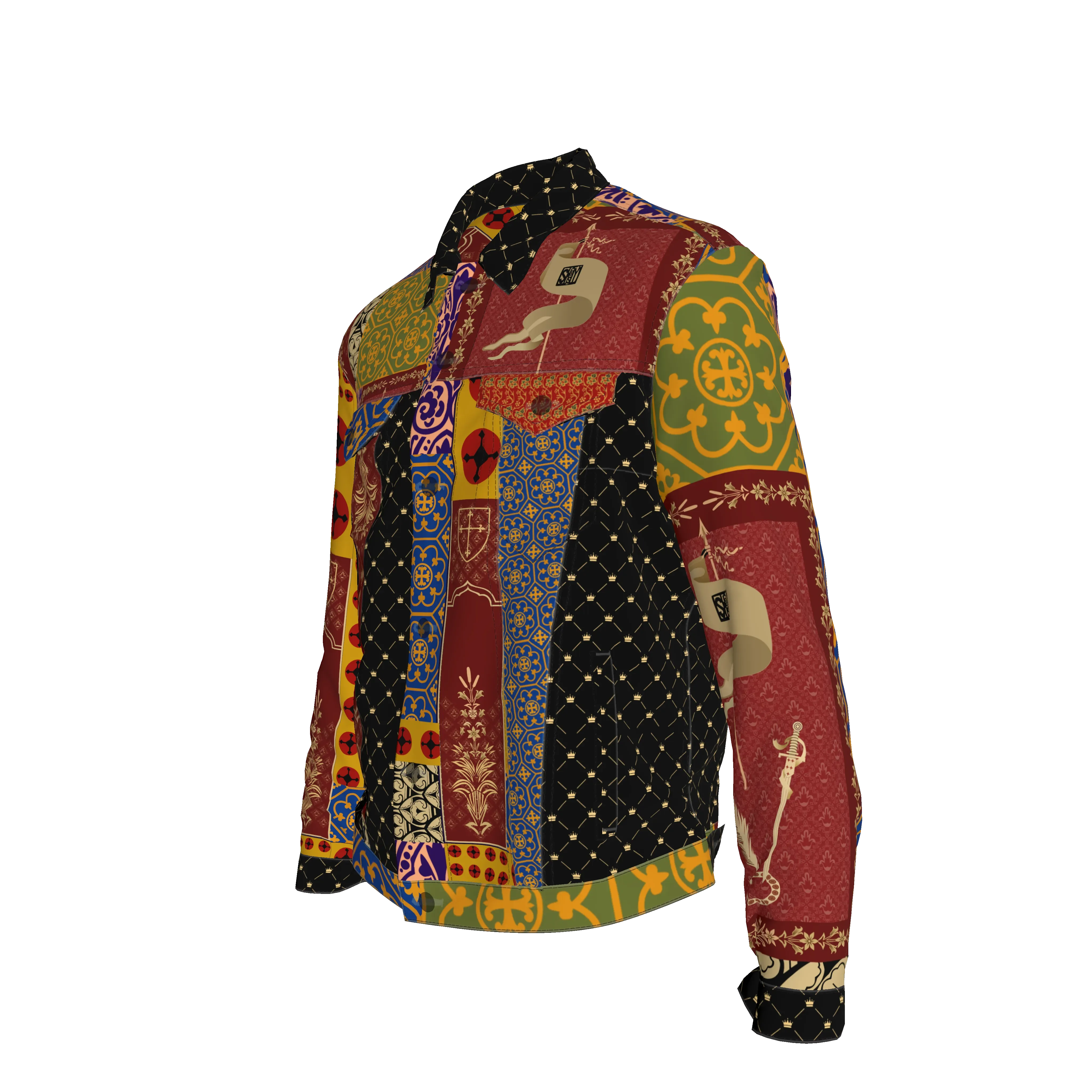 Joan of Arc Exclusive Denim Jacket - Wearable Fine Art by Shoosty