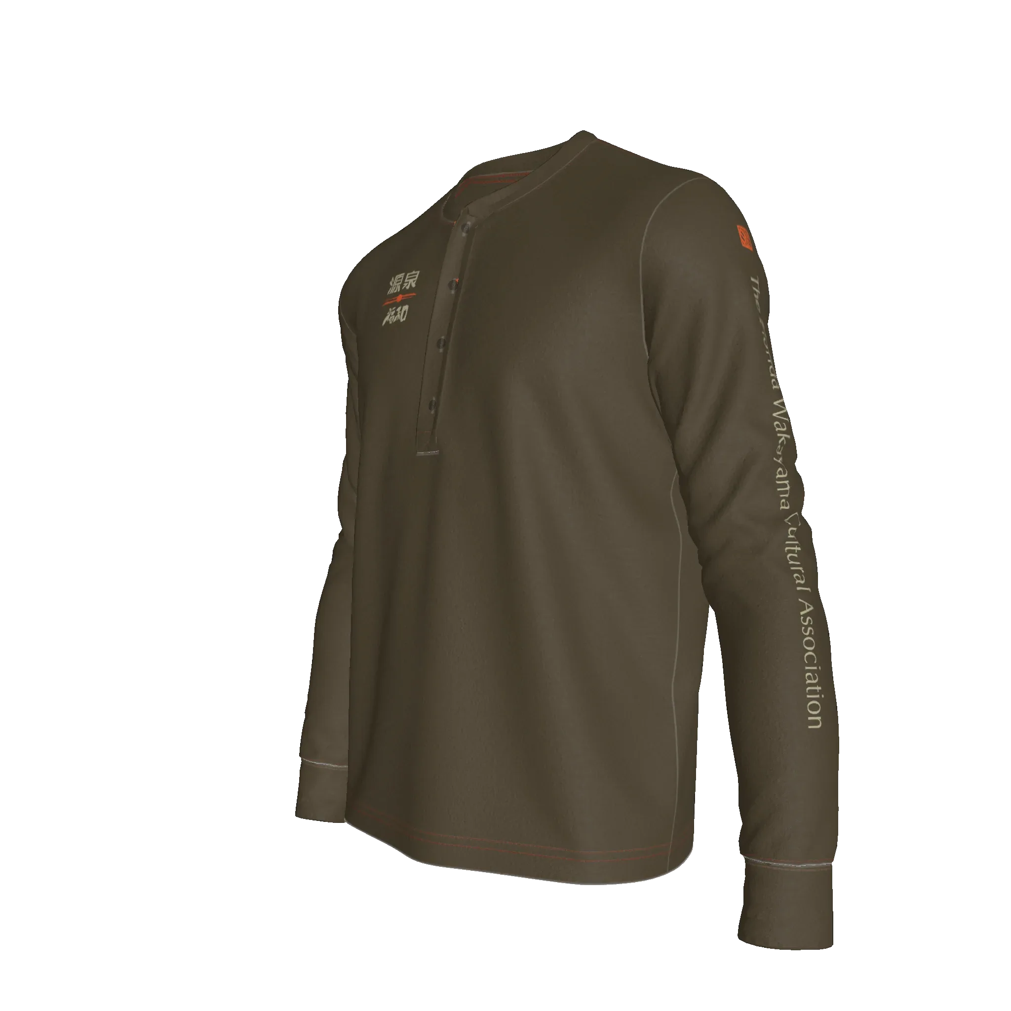 Kasugataisha Shrine Wellspring Long Sleeve Henley T-Shirt - Wearable Fine Art by Shoosty