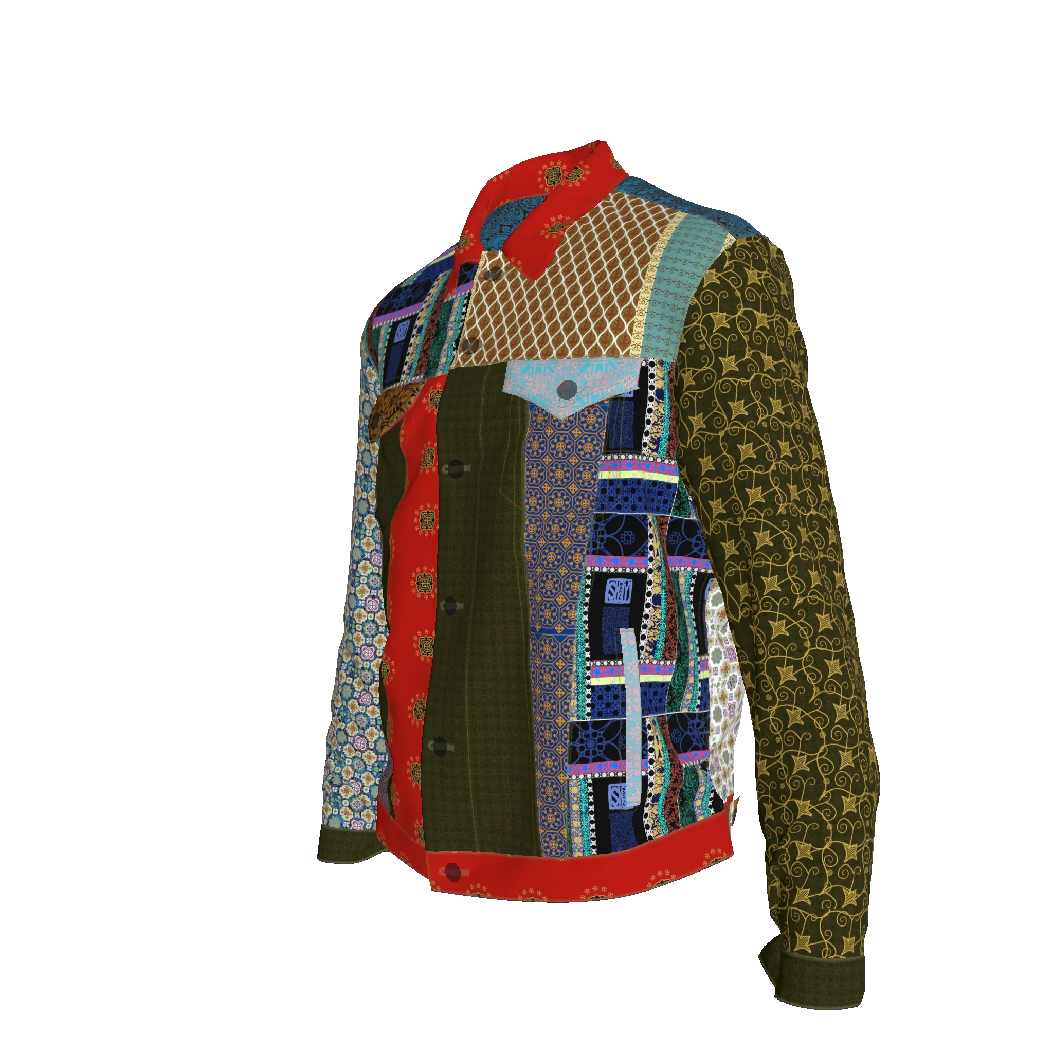 Shoosty Andre Jacket – Jean Jacket with Lining - Wearable Fine Art by Shoosty