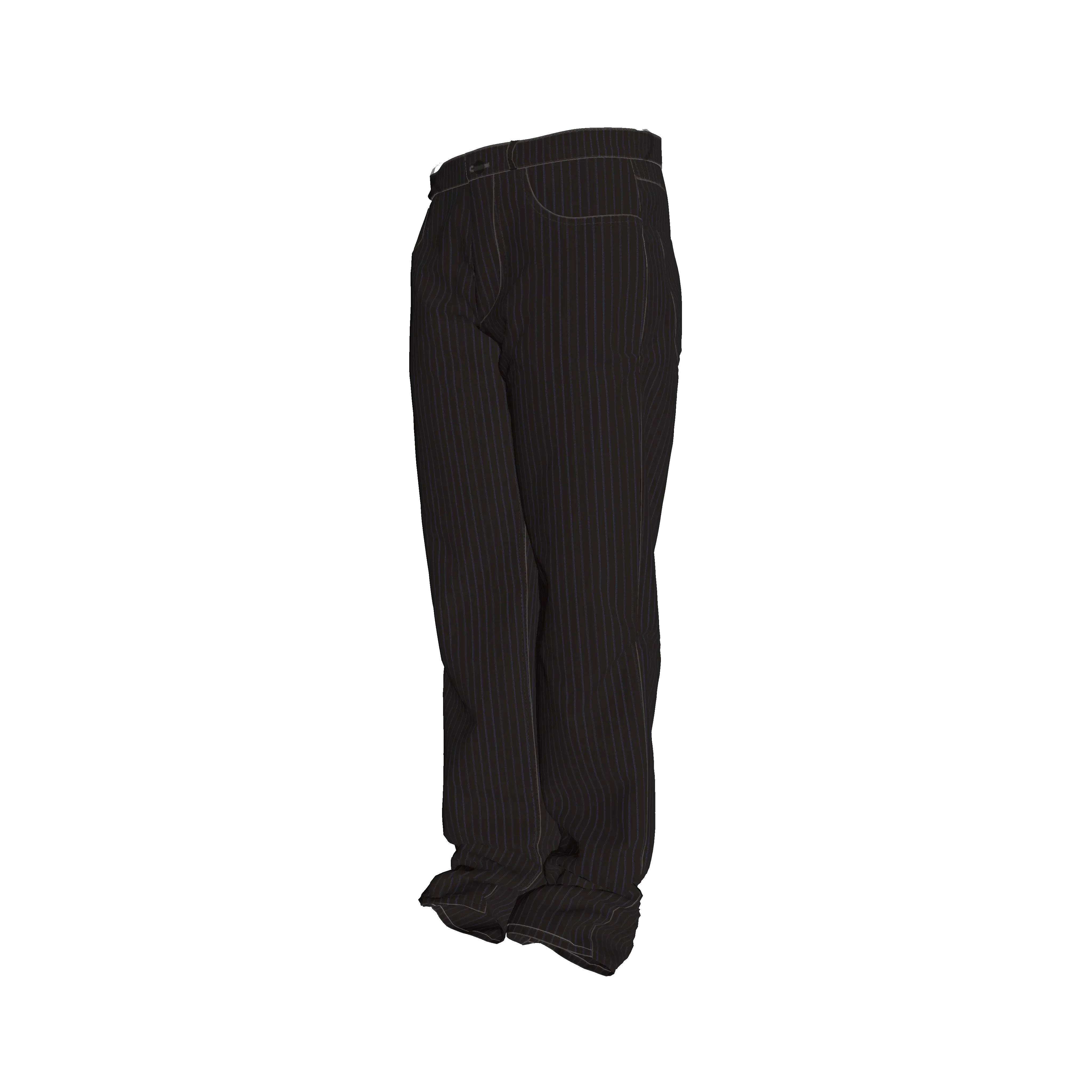Brown on Black Pinstriped Premium Men’s Pant’s - Wearable Fine Art by Shoosty