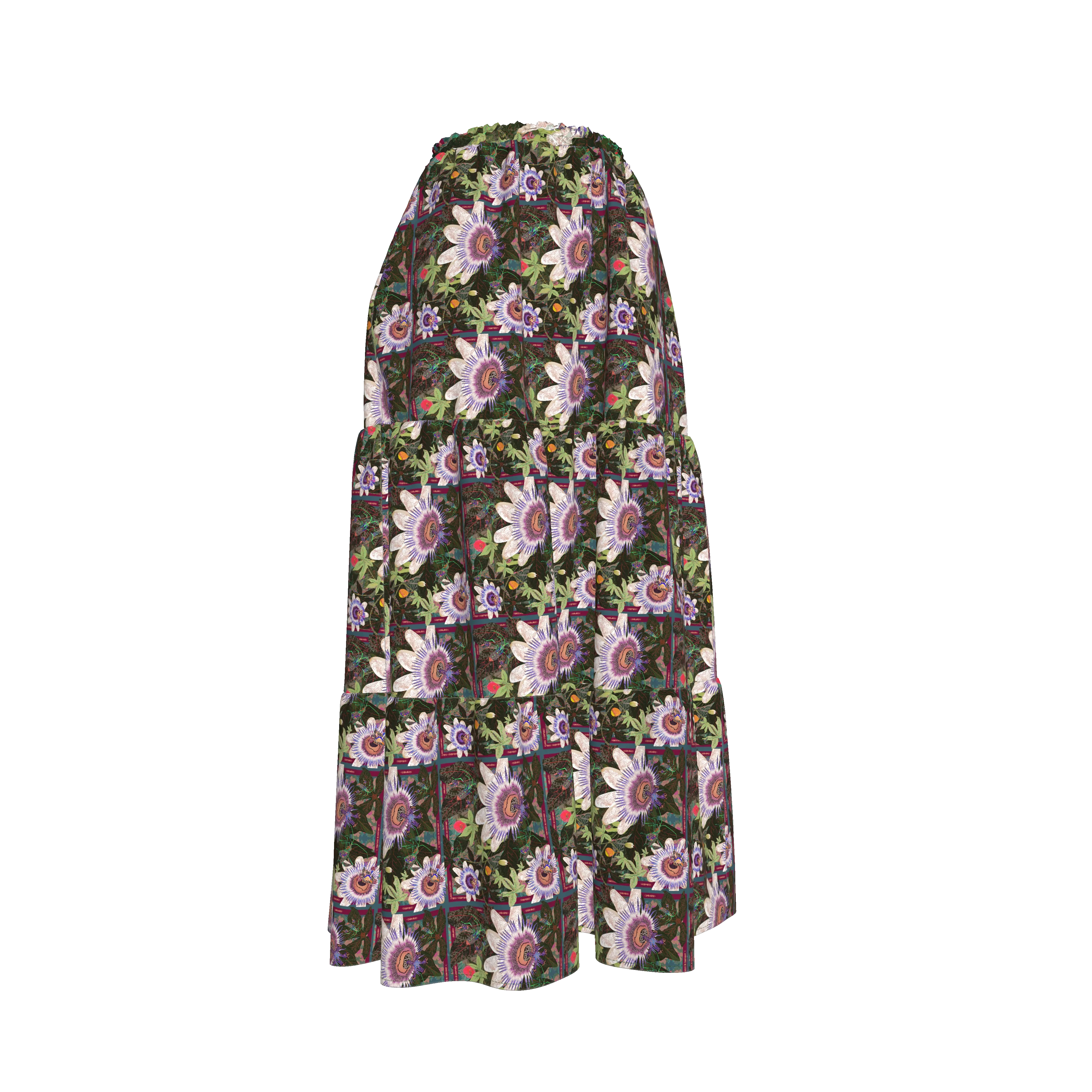 Passion Flower Praire Skirt - Wearable Fine Art by Shoosty