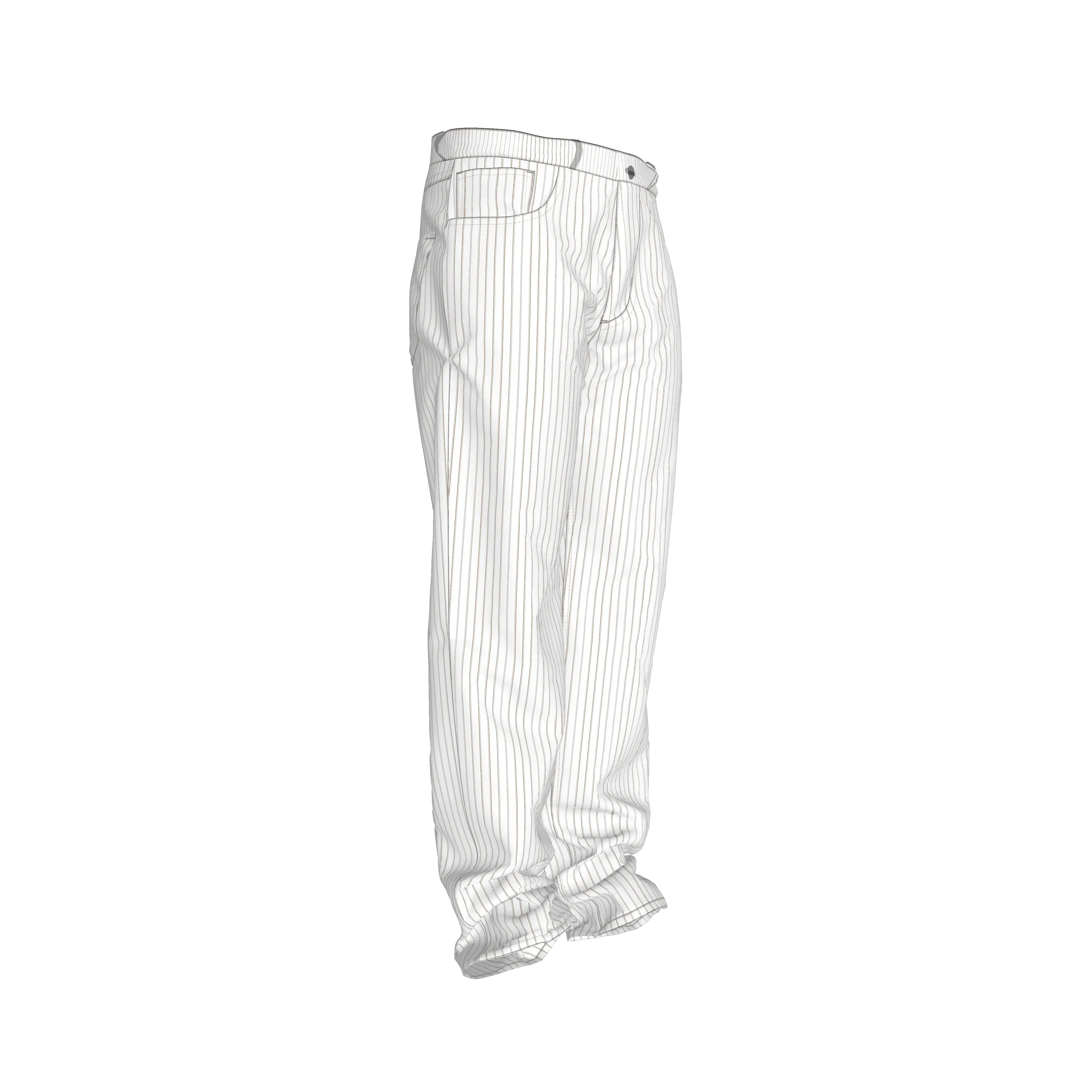 Brown on White Pinstriped Premium Men’s Pants - Wearable Fine Art by Shoosty