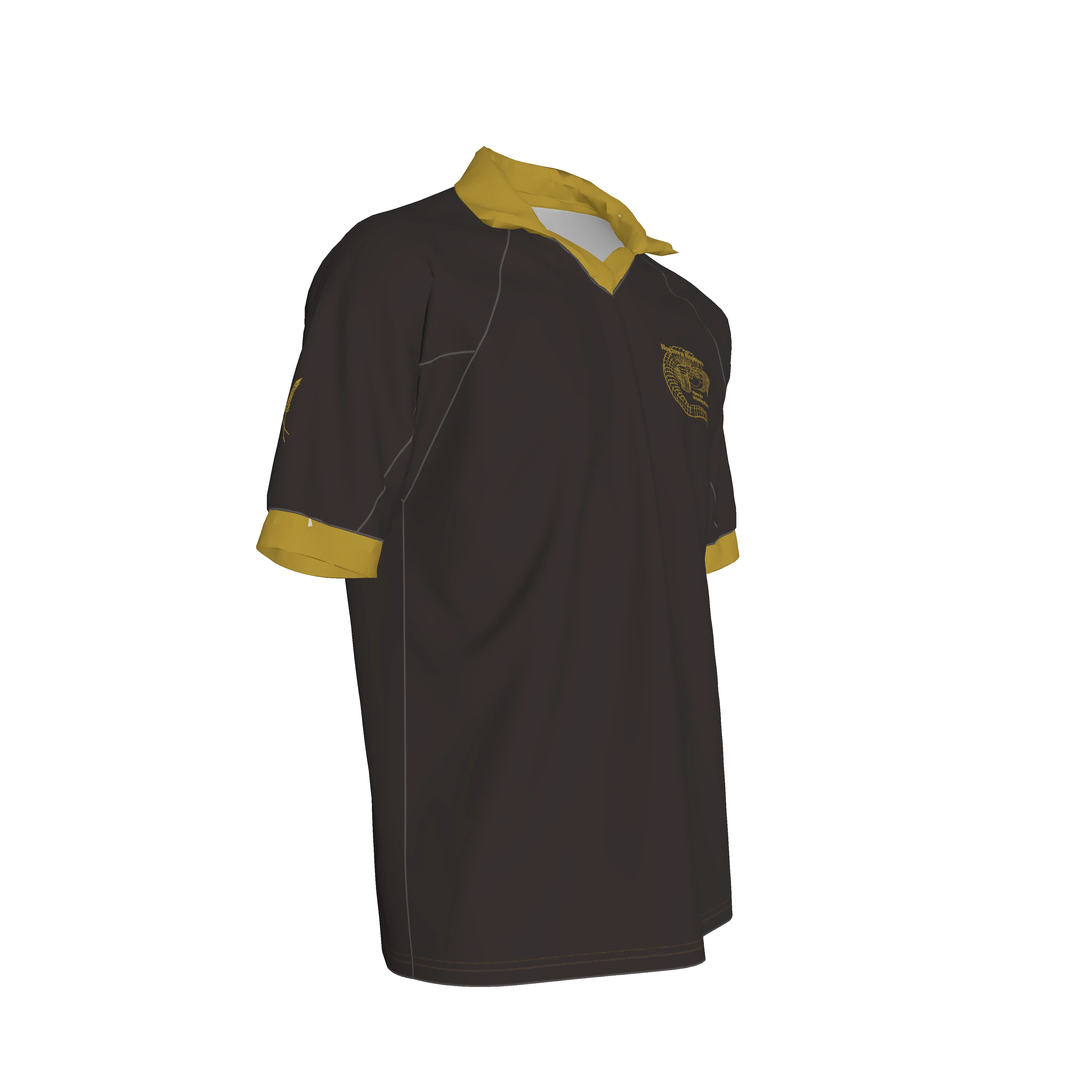 Hogtown Hopsters Brown and Wheat Polo Shirt Copy - Wearable Fine Art by Shoosty