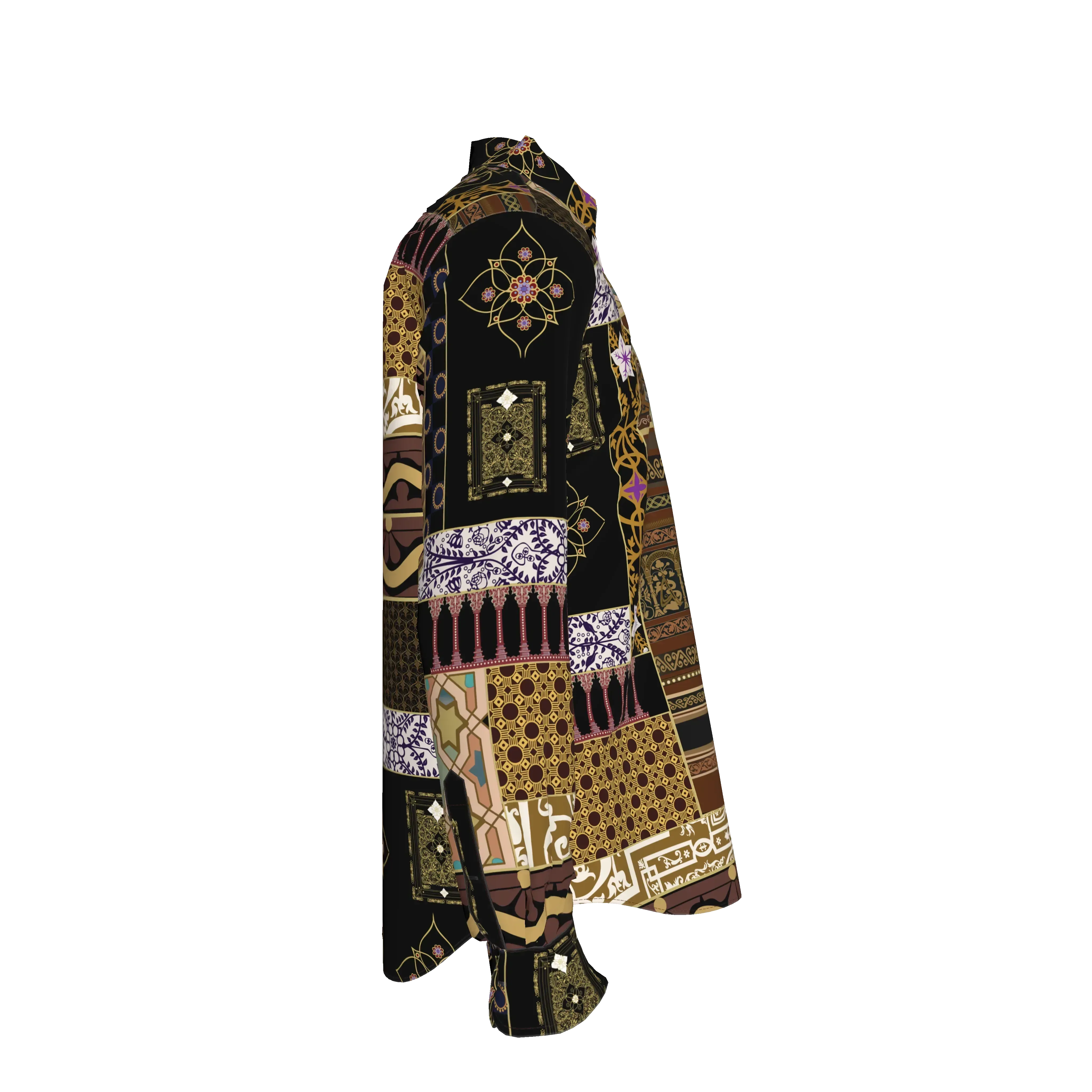 Andre Collection Dress Shirt with French Collar – Button-Up Unisex Shirt in Pima Cotton Poplin - Wearable Fine Art by Shoosty