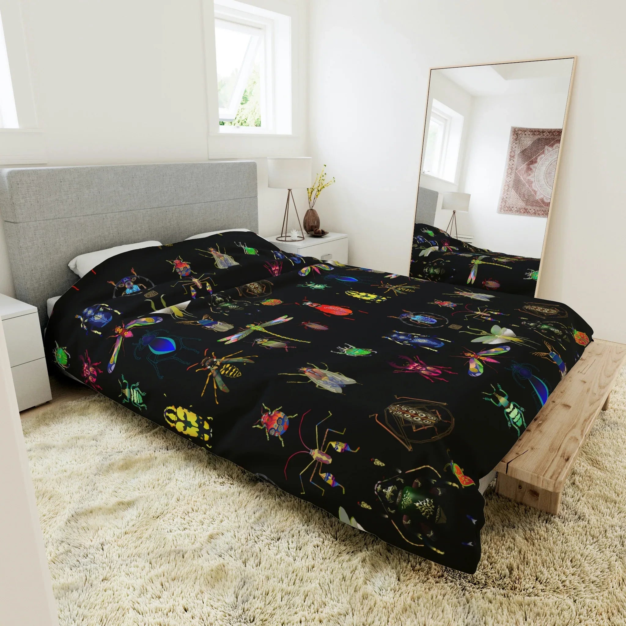 Shoosty Bugs Combo 1 Duvet Cover a - Wearable Fine Art by Shoosty