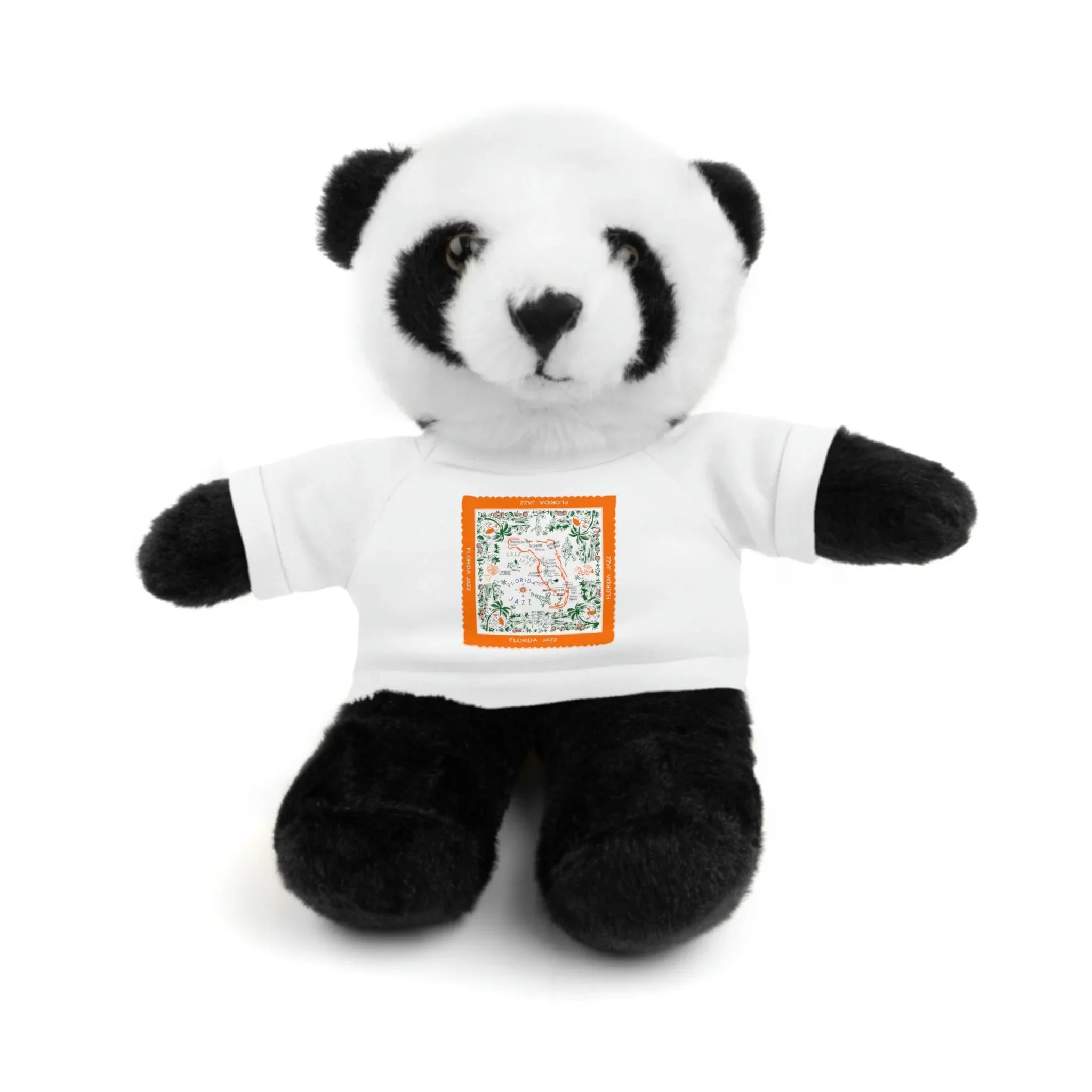 Stuffed Animals with Tee White Panda 8" - Wearable Fine Art by Shoosty