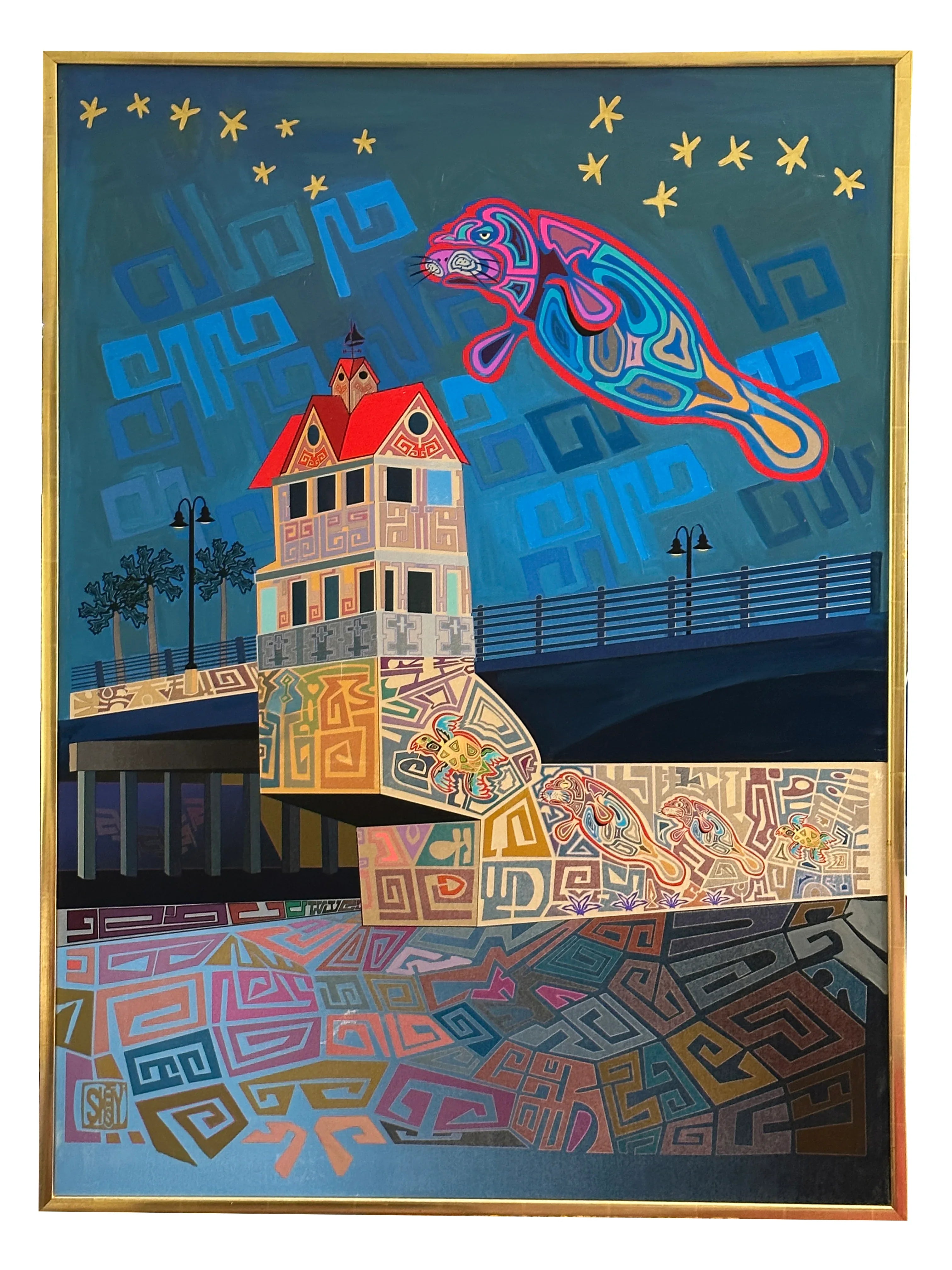 Mola Manatee V2 - Wearable Fine Art by Shoosty