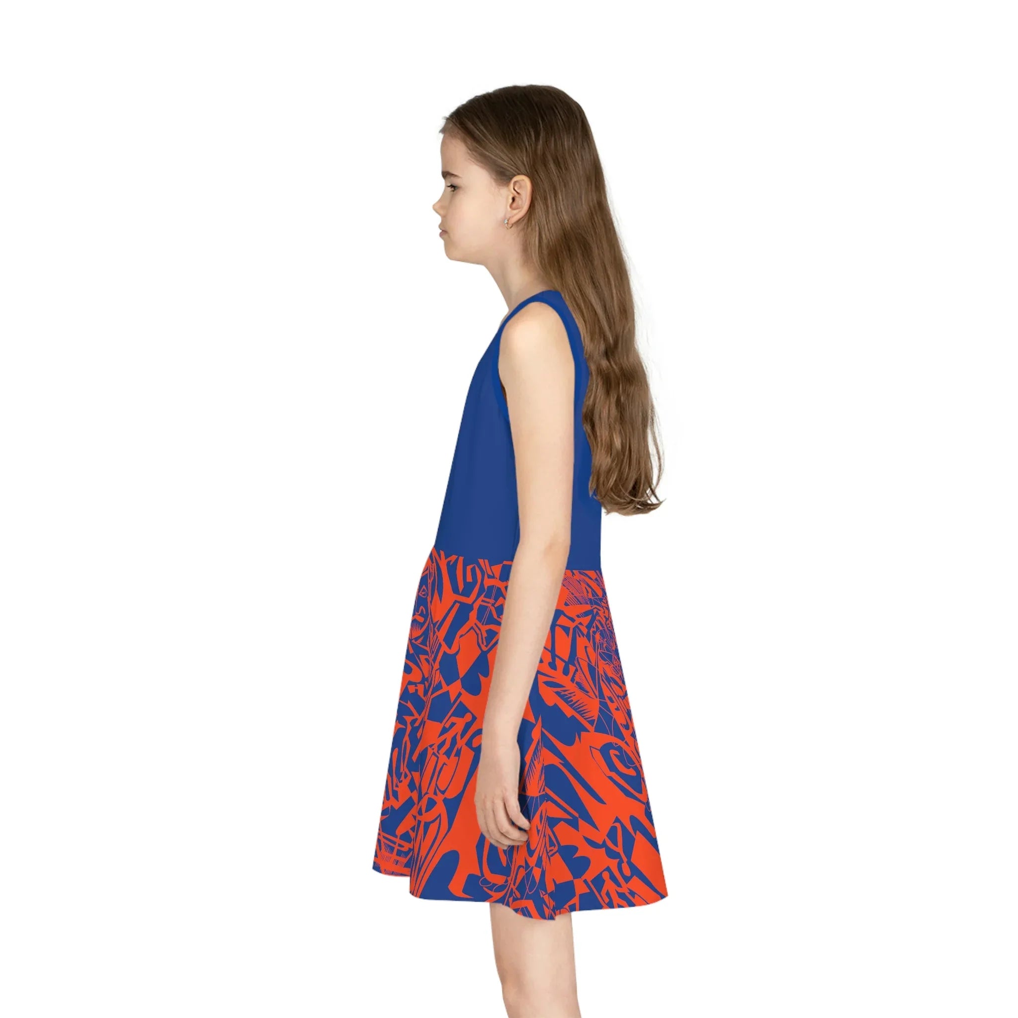UF Music Gator Girls' Sleeveless Sundress (AOP) - Wearable Fine Art by Shoosty