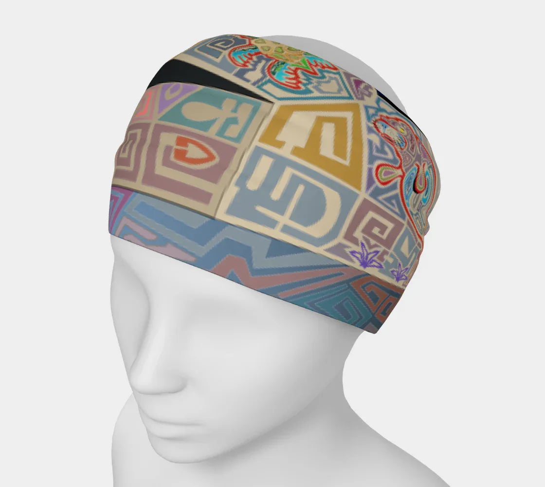 Mola Manatee Headband - Wearable Fine Art by Shoosty