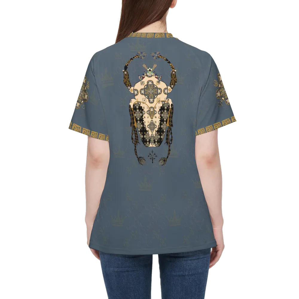 Goliathus Charcoal Women’s Athletic Jersey - Wearable Fine Art by Shoosty